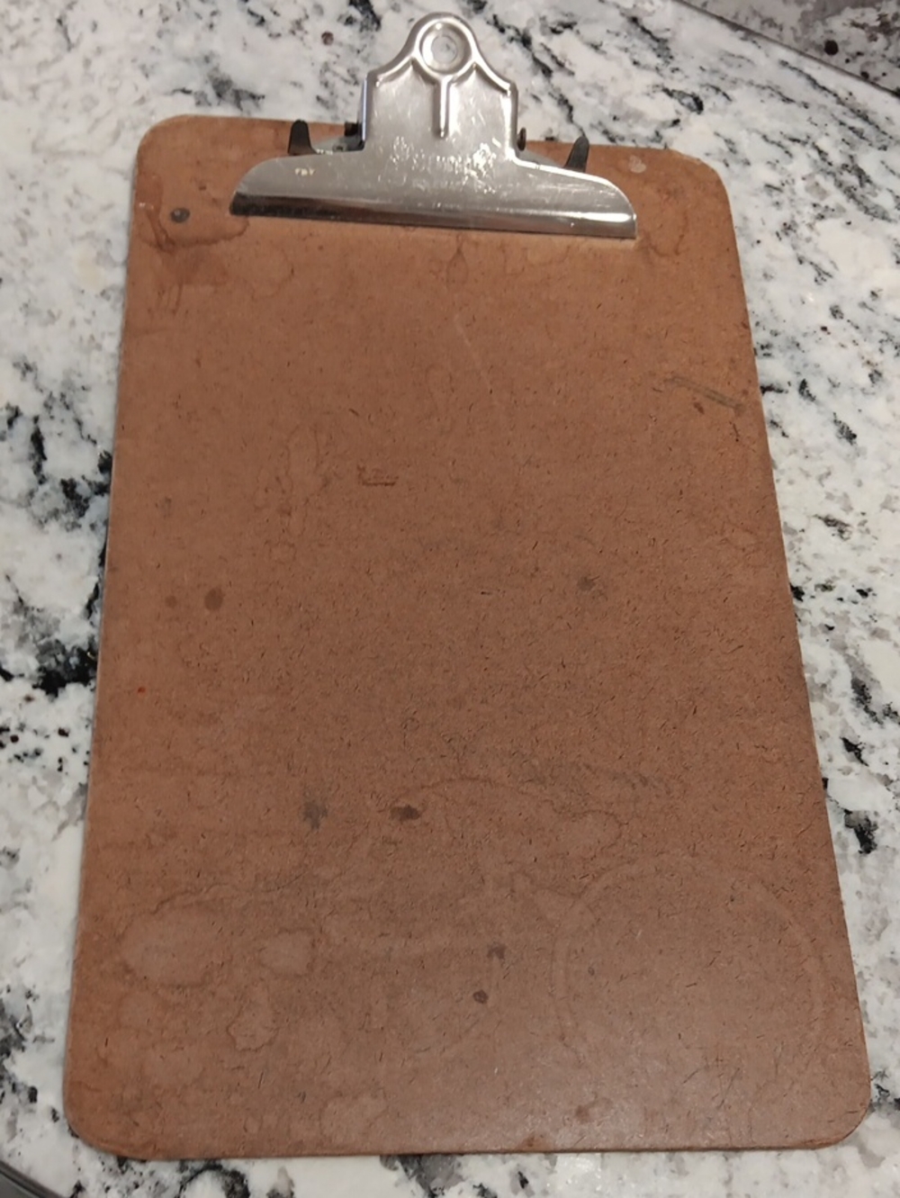 Vintage Stempco Brown Clipboard with Metal Clip - Versatile Writing Surface